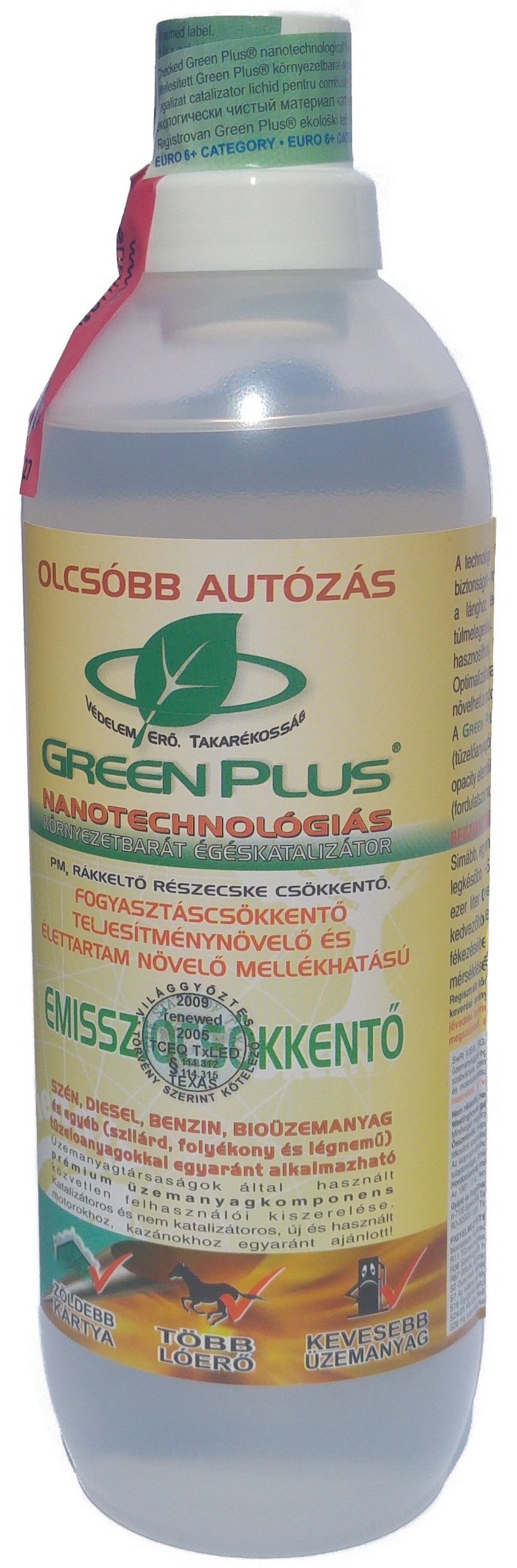 Green Plus környezetbarát folyékony égéskatalizátor